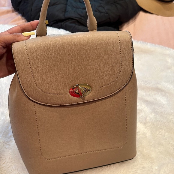 Tan Girls/Womens backpack purse